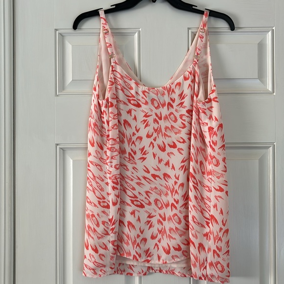 Cabi Coral and Cream Leopard Print Cami Sz Small - Picture 2 of 5